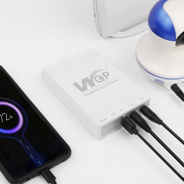Джерело безперебійного живлення Mini UPS WGP UPS103C 20000mAh 5V/12V/12V, Li-ion 4*5Ah, для роутера та оптичного терміналу