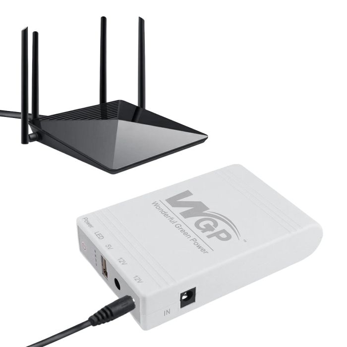 Джерело безперебійного живлення Mini UPS WGP UPS103C 20000mAh 5V/12V/12V, Li-ion 4*5Ah, для роутера та оптичного терміналу