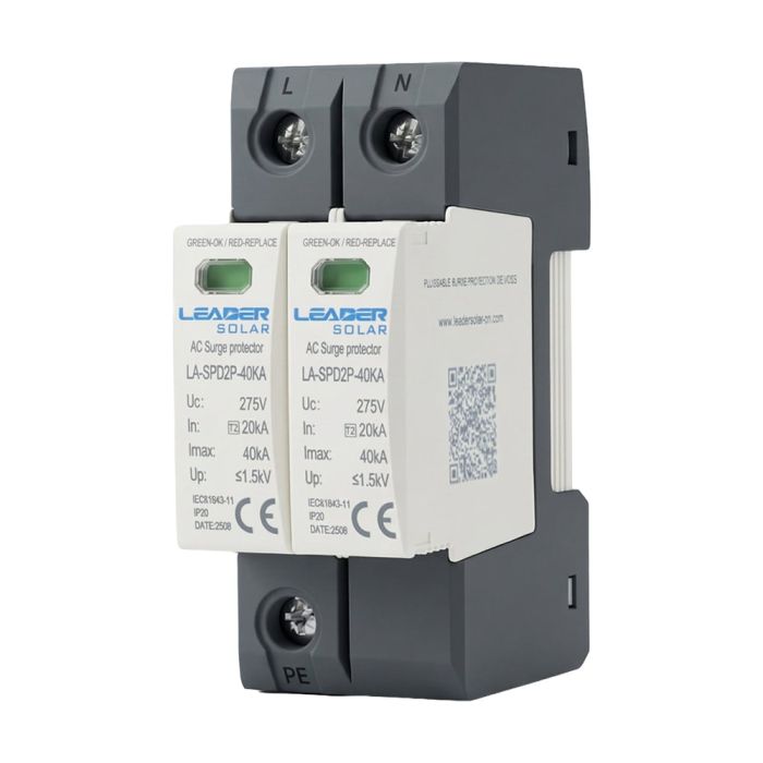 Обмежувач напруги Leader LA-SPD2P-40KA (1P+N) 275V AC під DIN-рейку