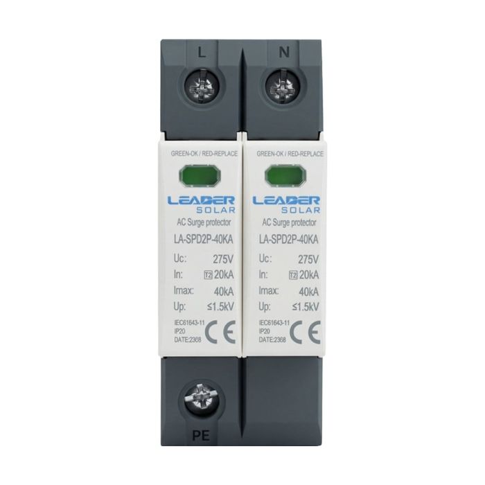 Обмежувач напруги Leader LA-SPD2P-40KA (1P+N) 275V AC під DIN-рейку