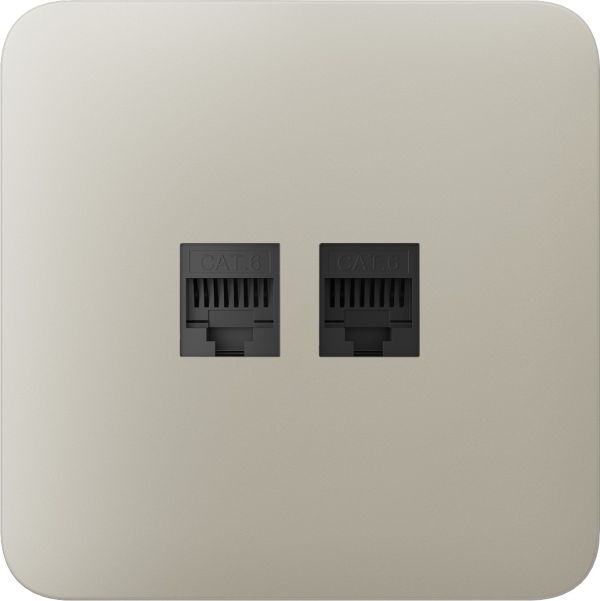 Передня панель для вбудованої інтернет-розетки Ajax SoloCover (LAN) Ivory (126189.317.IV)