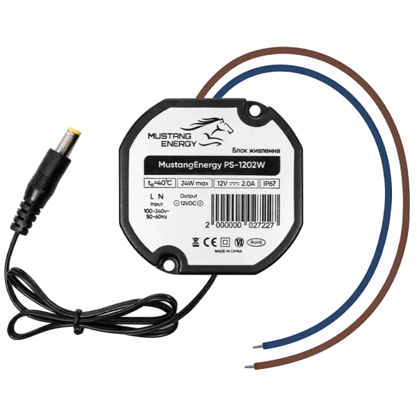 Mustang Energy PS-1202W IP67 Блок живлення