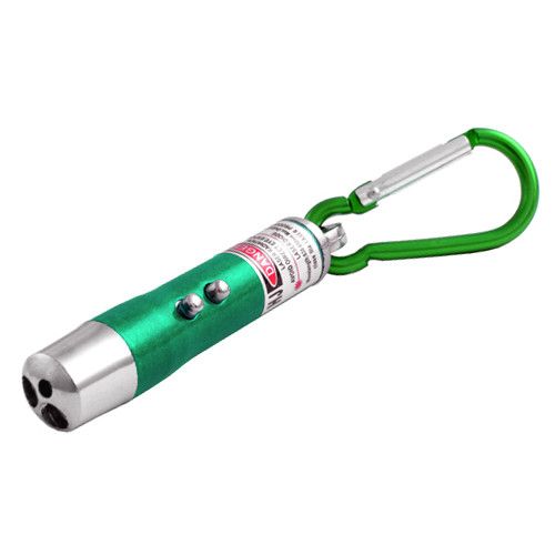Ліхтар брелок 9617/117-3-LED, лазер, ультрафіолет, 3хLR44, карабін