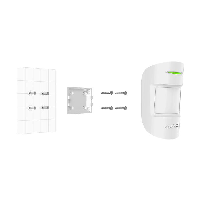 Кріпильна панель Ajax SmartBracket для MotionProtect, CombiProtect White