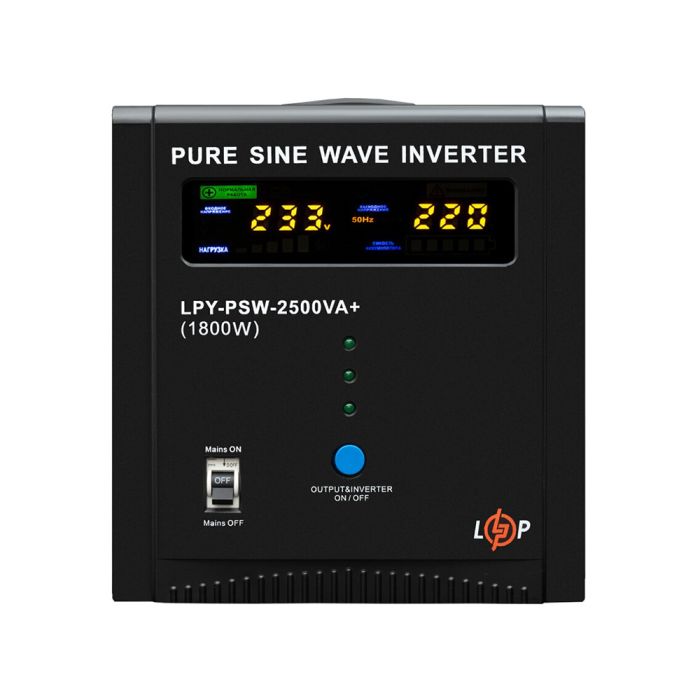 Джерело безперебійного живлення Logicpower LPY-W-PSW-2500VA+ (1800W) лінійно-інтерактивний з правильною синусоїдою