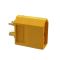 Роз'єм живлення XT60, 500В, 65А, 2-х контактний, комплект (штекер + гніздо) жовтий