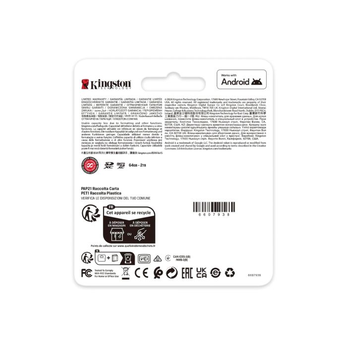 Карта пам'яті Kingston microSDXC 256GB Canvas Go! Plus G4 Class 10 UHS-I U3 V30 A2 (SDCG4/256GBSP)
