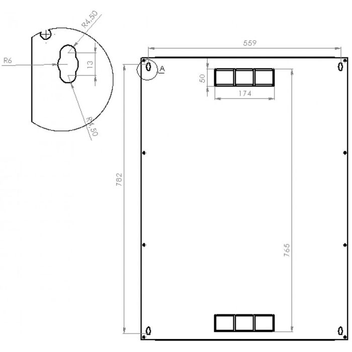 Шафа серверна CMS 18U 600 x 600 x 907 UA-MGSWL186B для мережевого обладнання