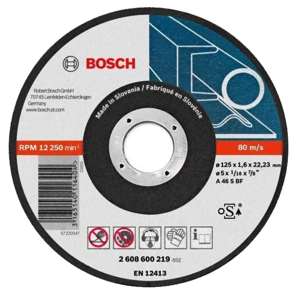 Bosch 125 x 1.6 мм (2608600219) Відрізний круг для металу