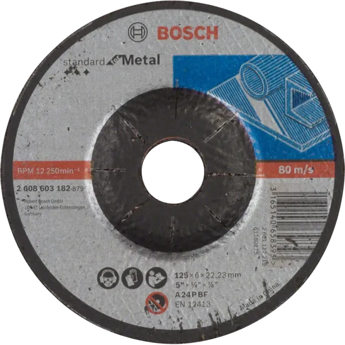 Bosch Standard for Metal 125x6x22.23 мм Обдирний круг для металу
