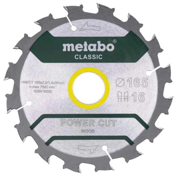 Metabo "power cut wood - professional" (628416000) Пильний диск 165x30, Z16 WZ 5° /B