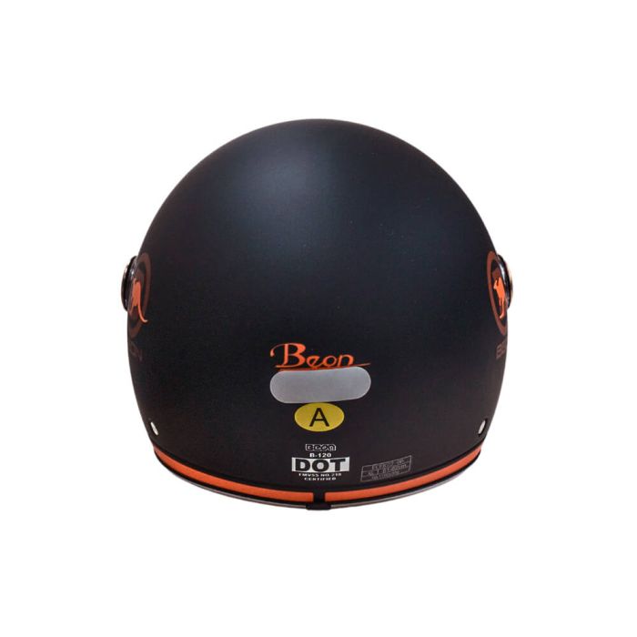 Мотошолом відкритий Beon B-120 31-kangaroo MATT BLACK/KANGAROO (матовий чорний/кенгуру), розмір XL