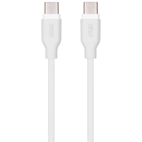 2E Type-C Glow USB-C > USB-C Кабель заряджання/синхронізації 1м 60Вт білий
