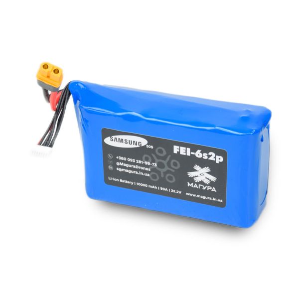 Акумулятор для FPV-дрона 6S2P Samsung 10000mAh INR21700-50S Li-Ion 22.2V 90A