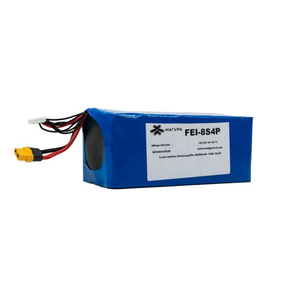 Акумулятор для FPV-дрона 8S4P Samsung 20000mAh INR21700-50S Li-Ion 29.6V 180A