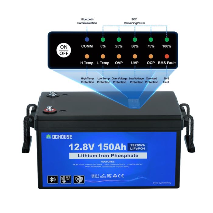 Акумулятор LiFePO4 DC HOUSE 12.8V 150Ah Bluetooth (ECO-LFP1215005)