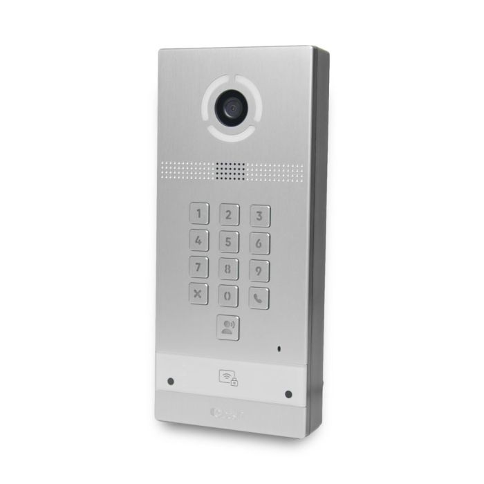 Багатоабонентська IP-виклична панель Bas-IP AV-09KFBI (silver) зі зчитувачем UKEY та розпізнаванням облич для IP-домофонів