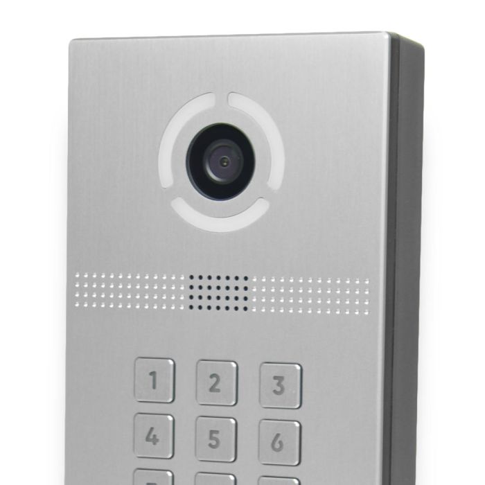 Багатоабонентська IP-виклична панель Bas-IP AV-09KFBI (silver) зі зчитувачем UKEY та розпізнаванням облич для IP-домофонів