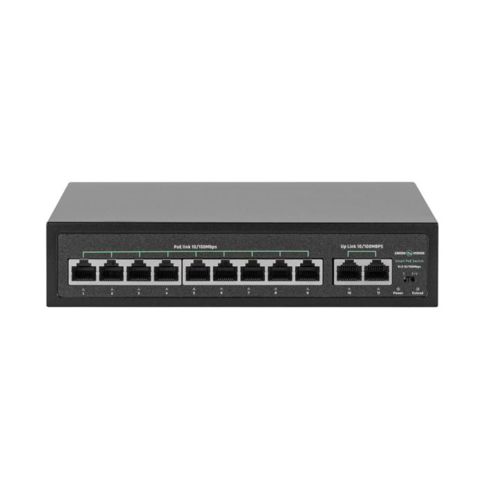 Комутатор мережевий GreenVision POE GV-016-D-09+2P