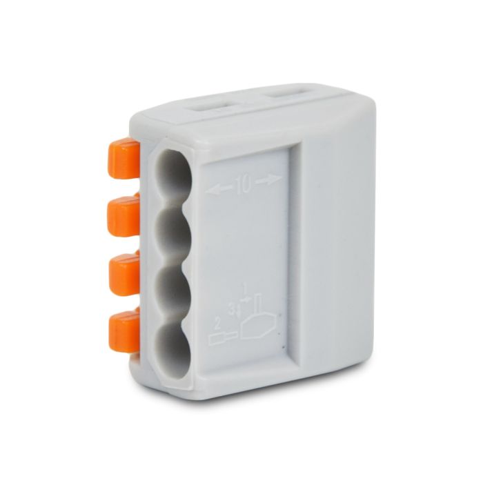 Клема швидкого монтажу з важелями на 4 дроти 222-414