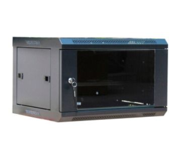 6U, 530х400х300 мм Шафа, акрилове скло, чорний