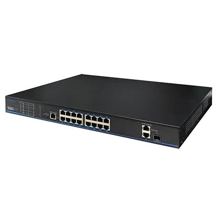 UTP3218TS-PSB 16 портів 10/100 Мбіт/с PoE+ 2 порти Gigabit RJ-45 (1 порт комбінований SFP)