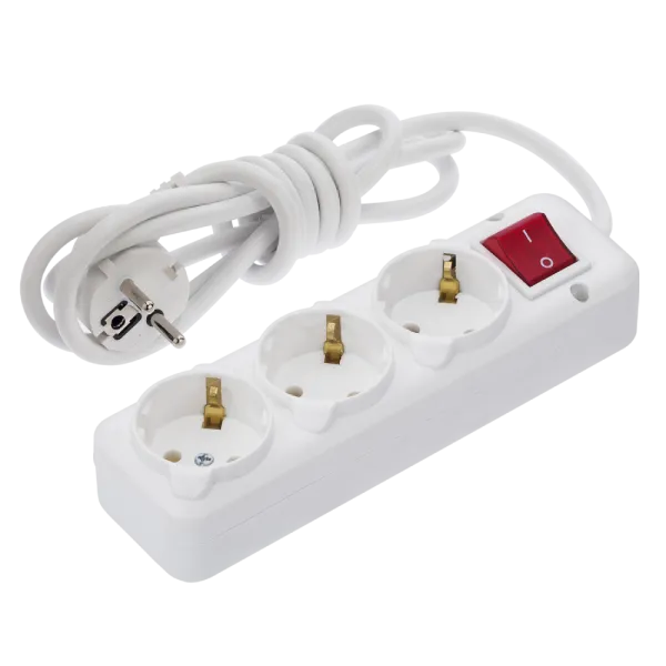 NA-UEA 3-гнізда 3 м з кнопкою Подовжувач