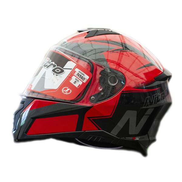 Мотошолом інтеграл Nitro N560 Podium GUN/RED/BLACK (сірий, червоний, чорний), розмір L