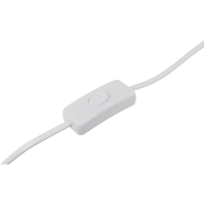 Шнур з вилкою та перемикачем e.wire.switch/plug.white, білий, 2x0.75, 1,5м