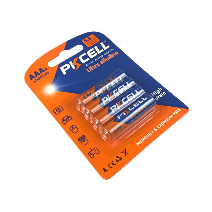 Батарейка PKCELL Ultra Alkaline AAA LR03 1.5V, 4шт./блістер