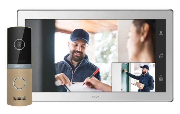 Комплект домофонний ARNY AVD-1421 (AVD-1040 2Мп PiP + AVP-NG230 1Мп), White + Champagne