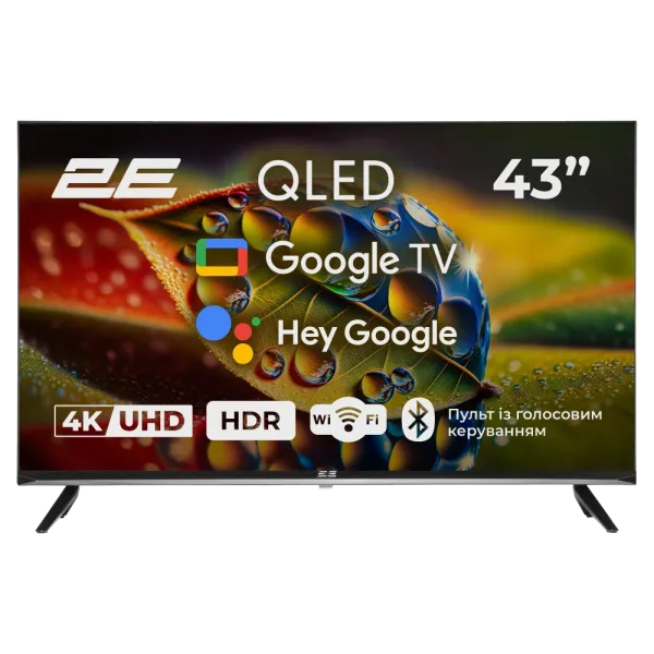 2E 43A77Q 43” дюйма 3840x2160 QLED Google TV Телевізор