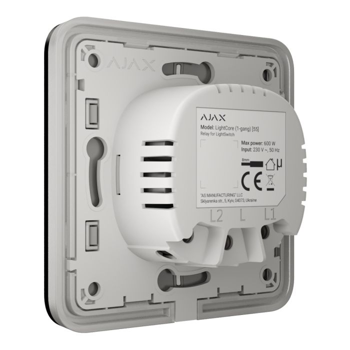 Вимикач Ajax LightSwitch 2-way Black прохідний