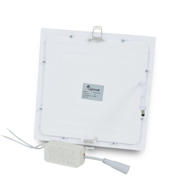 Комплект із 3-х світильників світлодіодних LIGHTWELL LW-SQ-RCD-12 12 W квадрат, вбудований