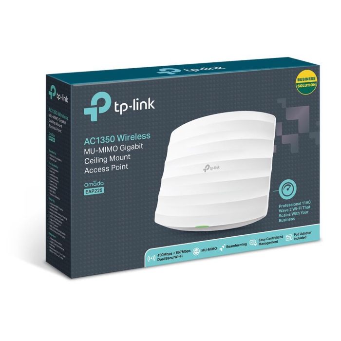 Точка доступу TP-Link AC1350 EAP225 V3 гігабітна з кріпленням на стелю