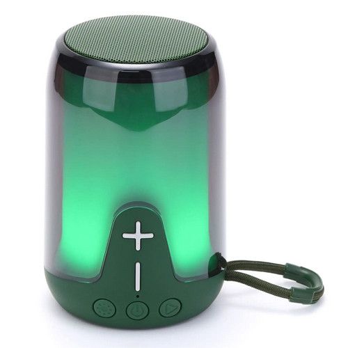 Bluetooth-колонка TG652 з RGB ПІДСВІЧУВАННЯМ,  speakerphone, радіо, green
