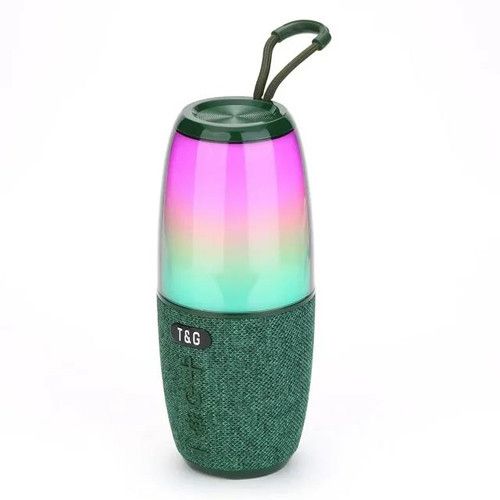 Bluetooth-колонка TG644 з RGB ПІДСВІЧУВАННЯМ,  speakerphone, радіо, green