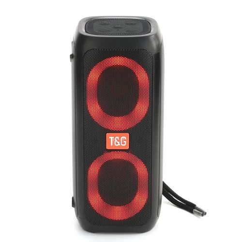 Bluetooth-колонка TG333 з RGB ПІДСВІЧУВАННЯМ,  speakerphone, радіо, black