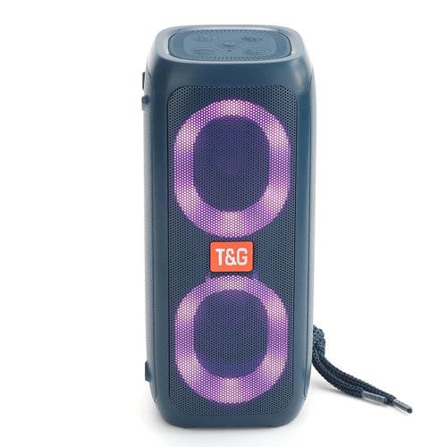 Bluetooth-колонка TG333 з RGB ПІДСВІЧУВАННЯМ,  speakerphone, радіо, blue