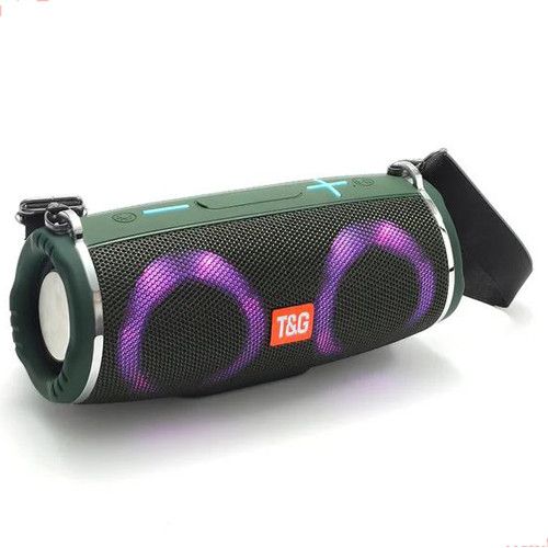 Bluetooth-колонка TG642 з RGB ПІДСВІЧУВАННЯМ,  speakerphone, радіо, green