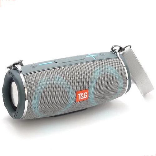 Bluetooth-колонка TG642 з RGB ПІДСВІЧУВАННЯМ,  speakerphone, радіо, grey