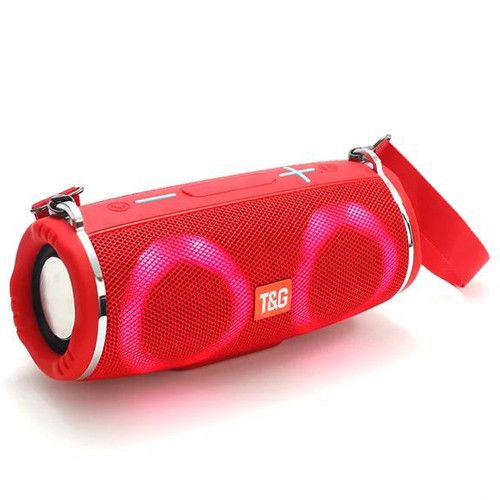 Bluetooth-колонка TG642 з RGB ПІДСВІЧУВАННЯМ,  speakerphone, радіо, red