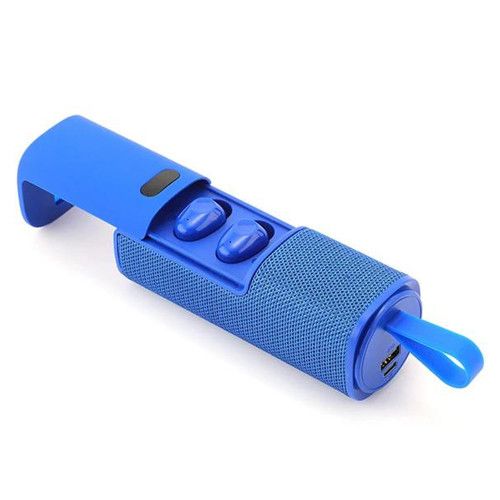 Bluetooth-колонка з навушниками TG807, з функцією Power Bank, speakerphone, радіо, blue