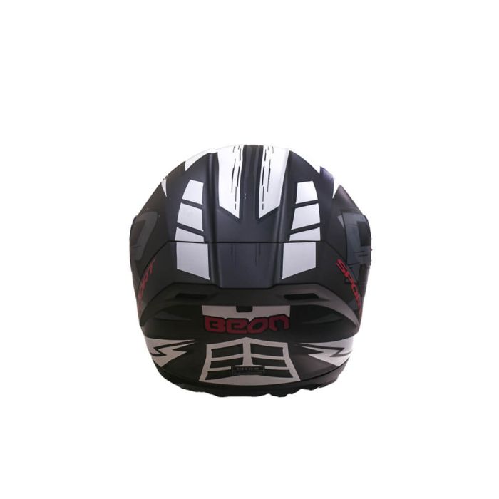 Мотошолом інтеграл Beon R MATT TITAN (матовий білий/чорний) розмір ХL