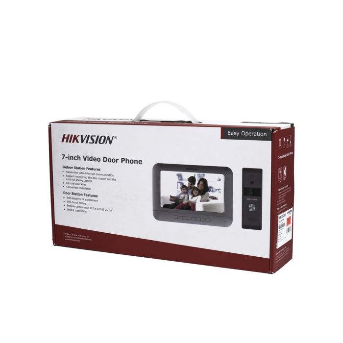 Комплект відеомофона Hikvision DS-KIS203T (розпродаж 709): відеодомофон 7" і відеопанель