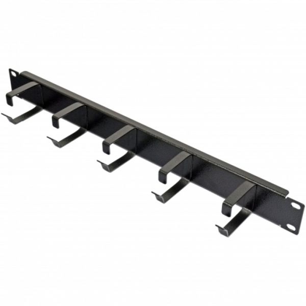 Кабельний організатор CMS 1U з 5 металевими кільцями, чорний