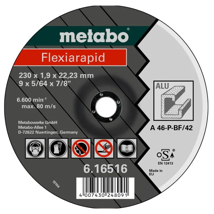 Metabo Flexiarapid (616513000) Відрізний круг по алюмінію 125 x 1,0 x 22,23 мм, TF 41