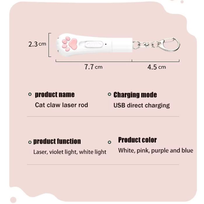 Ліхтар брелок ZK-2381L-LED+UV, лазер 4 картинки, вбудований акумулятор, ЗП USB