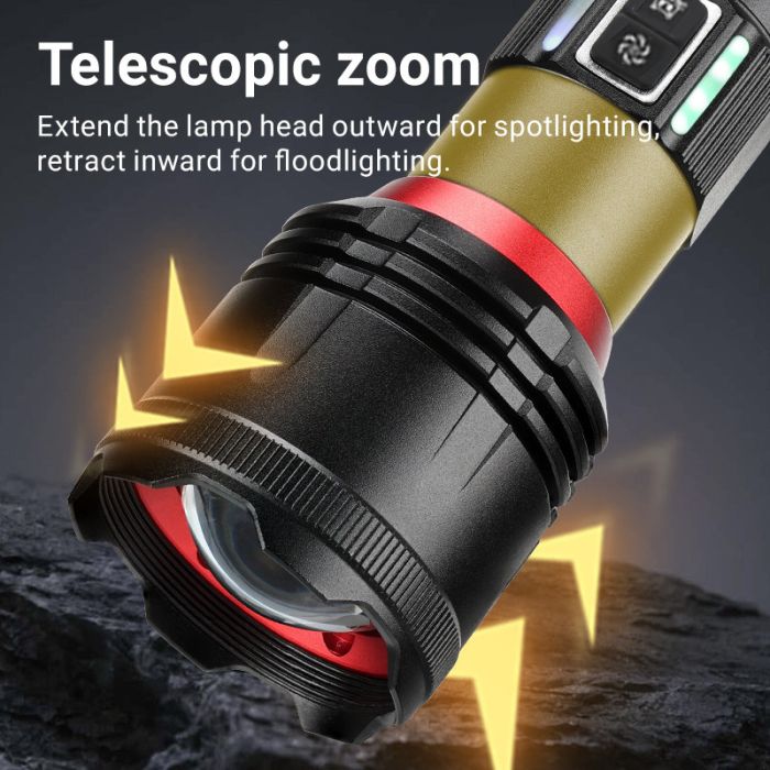 Тактический фонарь YEMAO YM-B631-D, 2500LM, аккумулятор 26650 (5000 mAh), линза для поджога