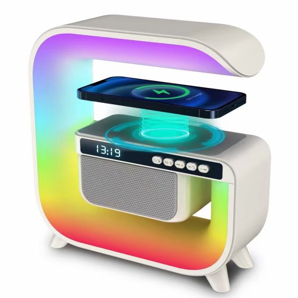 Light Sound Machine XM-G3, RGB нічник, годинник, бездротова зарядка, Bluetooth колонка